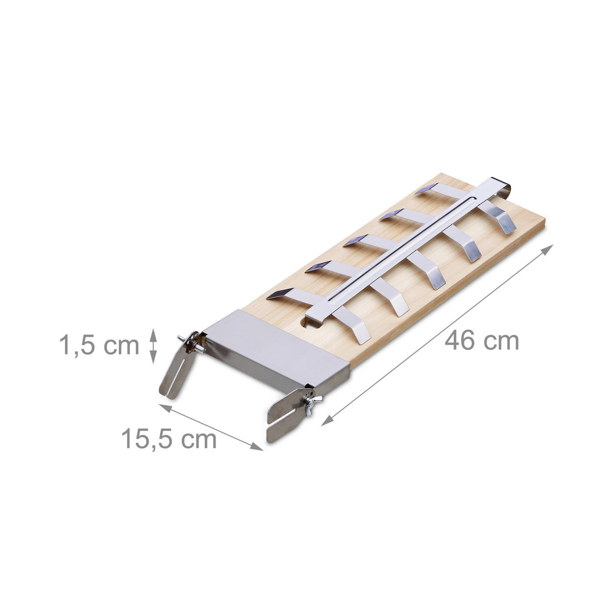 2XFLAMMLACHSBRETTER - Multicolor, Holz/Metall (56/5.5/21cm) - Relaxdays