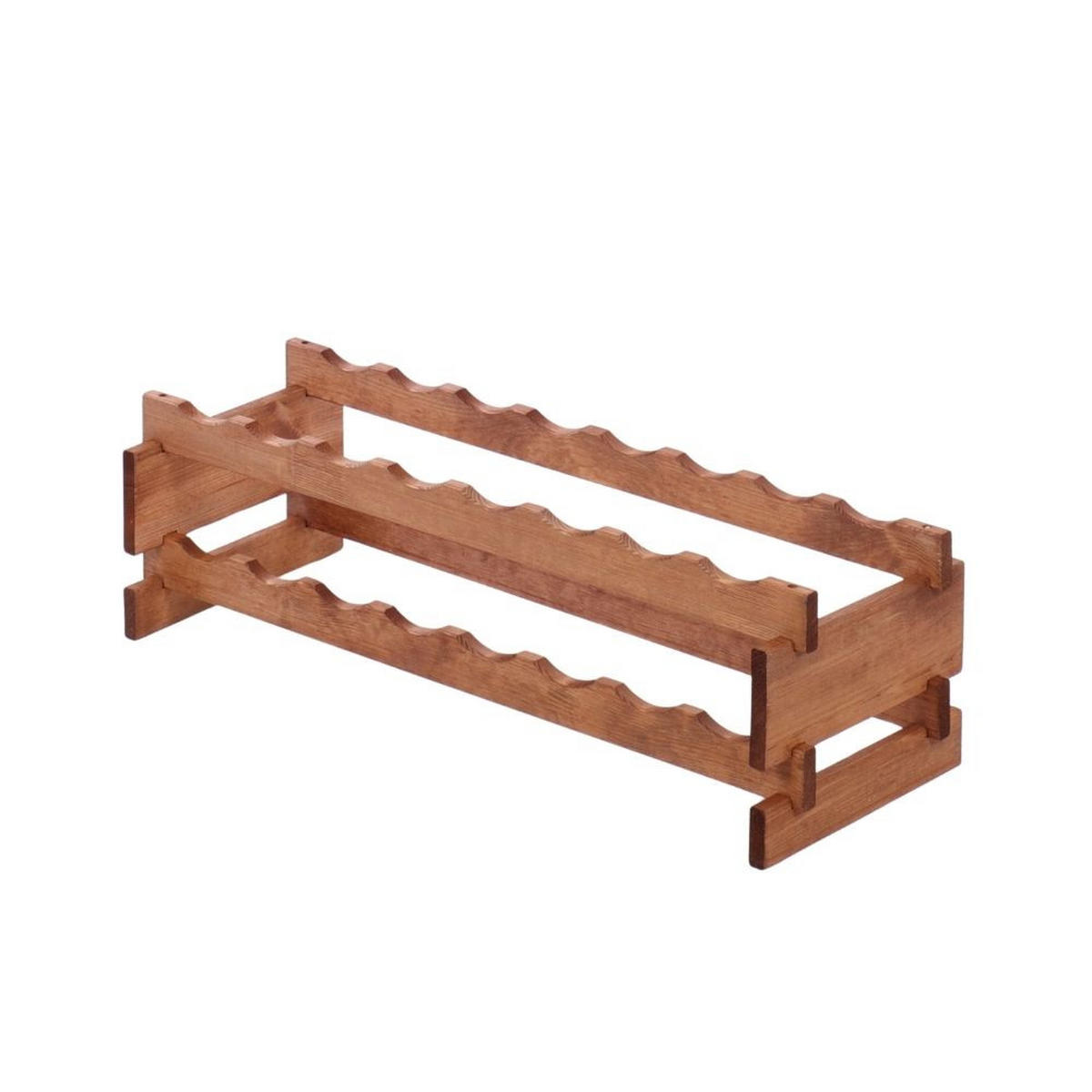 WEINREGAL VINOTECA FLEX PRO HxBxT 23x84x28cm 16 Flaschen auf 2 Ebenen Braun geölt - Braun, Holz (84/23/28cm) - PROREGAL