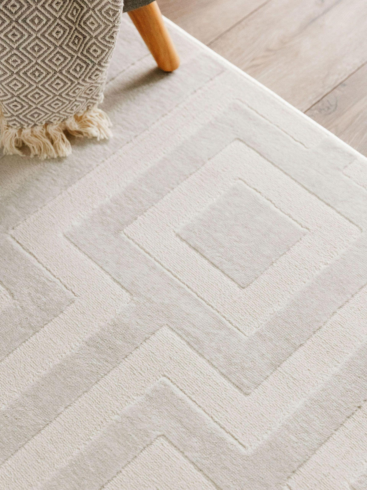 TEPPICH Claire Cream 140x200 cm - Creme, Kunststoff (140/200cm) - benuta