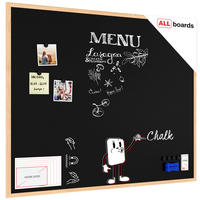 KREIDETAFEL 100x80 cm Schwarze magnetische Naturholzrahmen - Schwarz, Metall (10/80/1.5cm) - ALLboards