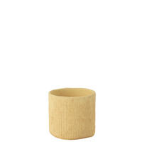 BLUMENTOPF SUNNY - Zement - Beige - S - 2er set - Ø 16,5 cm - Beige, Stein (16.5/15.5cm) - J-Line