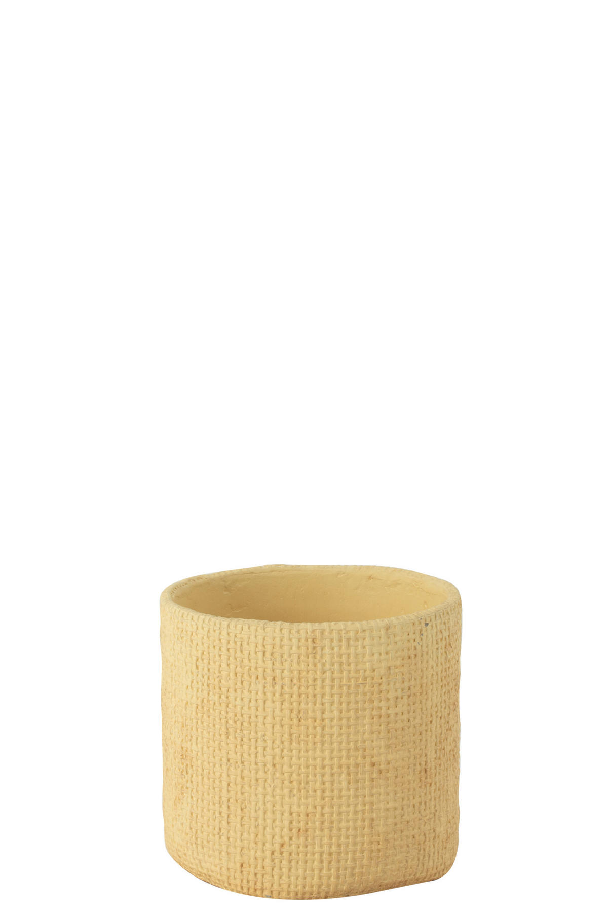 BLUMENTOPF SUNNY - Zement - Beige - S - 2er set - Ø 16,5 cm - Beige, Stein (16.5/15.5cm) - J-Line