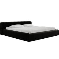 POLSTERBETT Lipari 180x200 Schwarz - Schwarz/Naturfarben, Holz/Textil (180/200cm) - Graingold