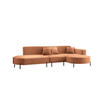ECKSOFA Valencia - Kupferfarben, Holzwerkstoff/Textil (321/165cm) - Fun Möbel