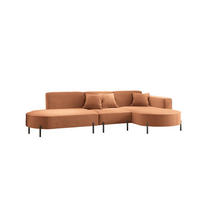 ECKSOFA Valencia - Kupferfarben, Holzwerkstoff/Textil (321/165cm) - Fun Möbel