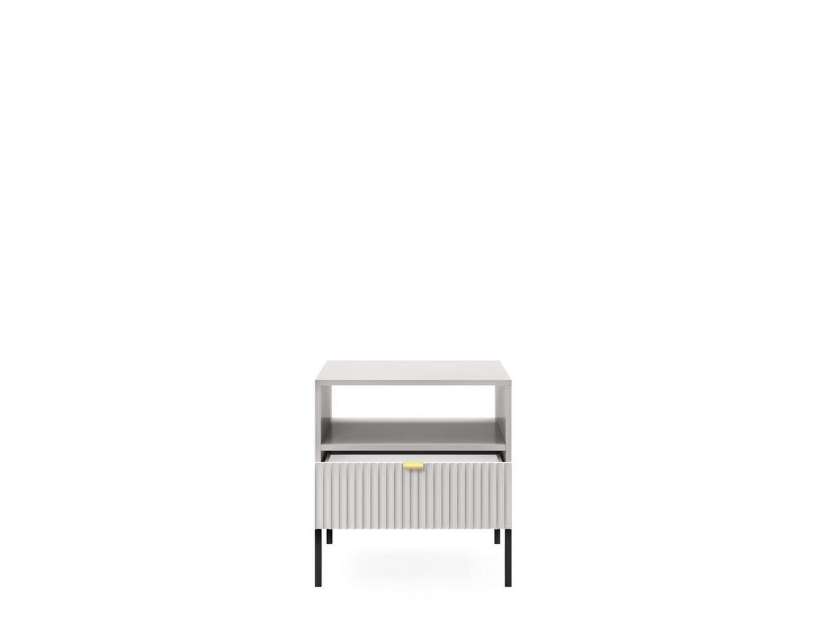 NACHTTISCH Font 54x56x39 cm - Modern Nachtschrank zum Schlafzimmer - EIN praktischer Commode aus Spanplatten - Grau - Grau, Holzwerkstoff (54/56/39cm) - Chilly