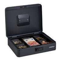 GELDKASSETTE - Grau, Kunststoff/Metall (30.5/8.5/25cm) - Relaxdays