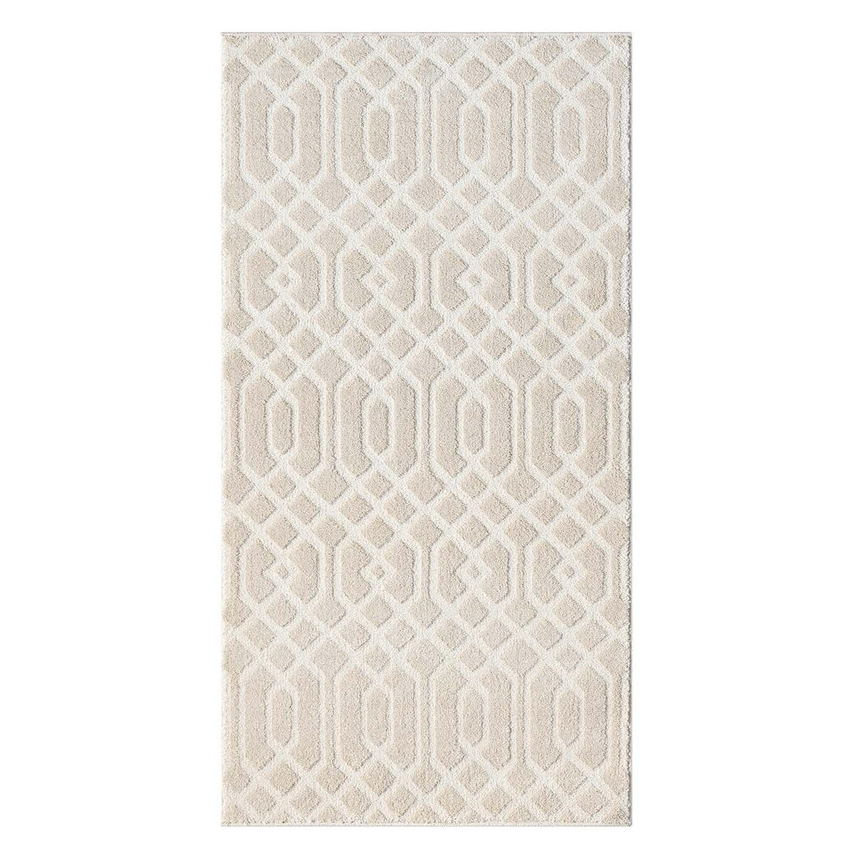 KURZFLOR-TEPPICH Flair 138 Beige 80x150 cm - Beige, Textil (80/150cm) - carpet city
