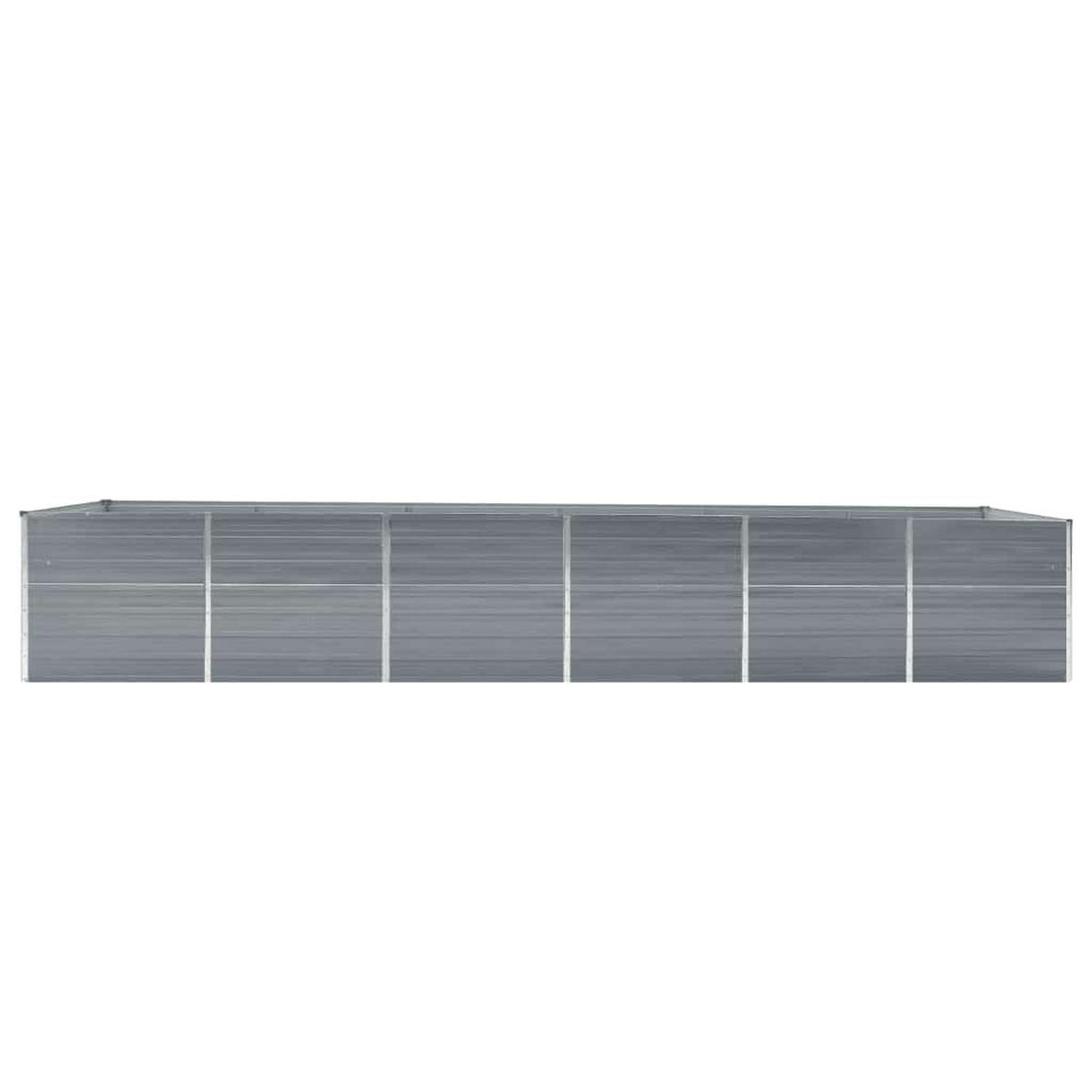 HOCHBEET 480/80/77 cm, aus Verzinkter Stahl, Grau - Grau, Metall (80/77/480cm) - vidaXL