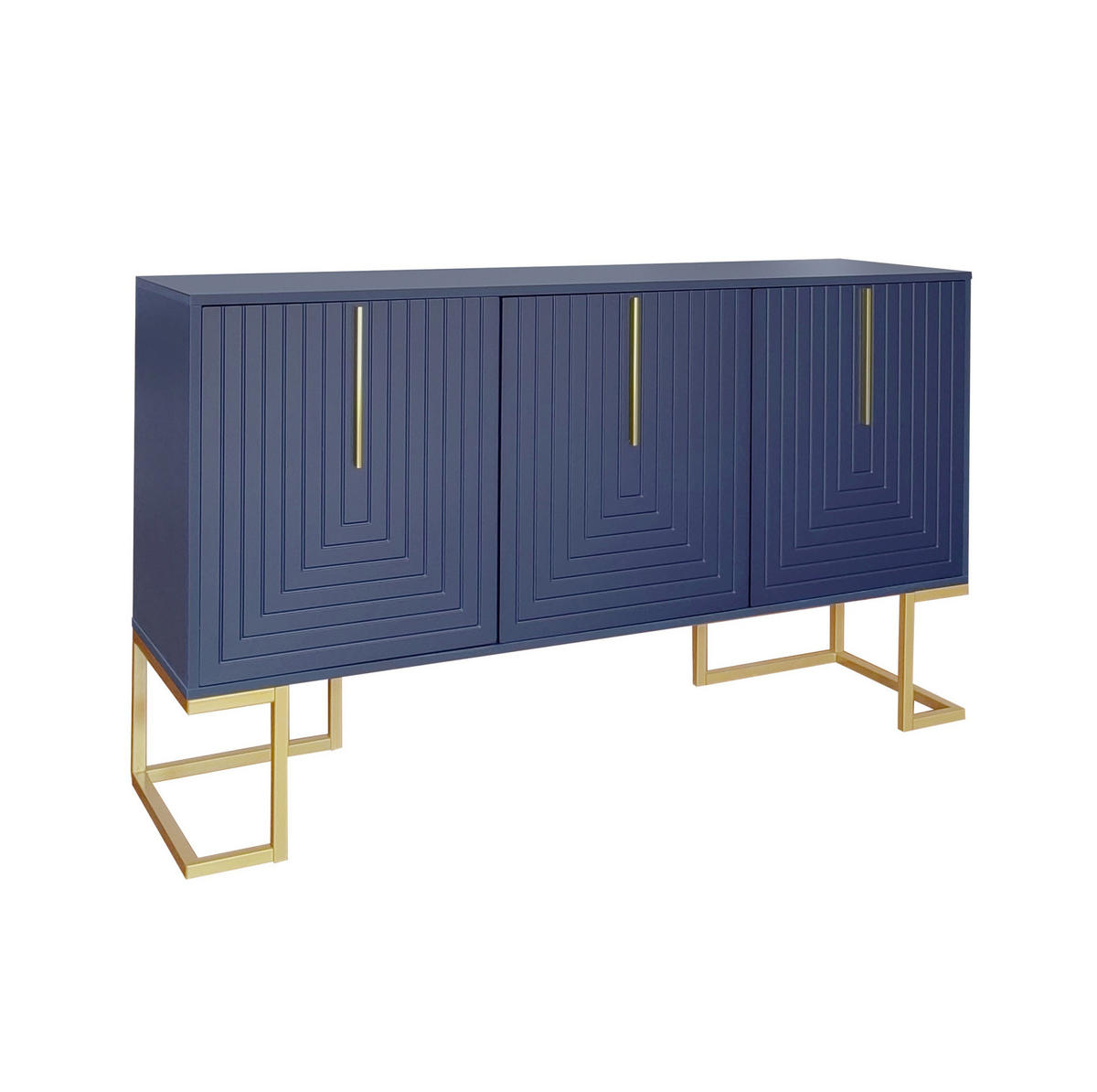 BUFFETSCHRANK 120/59/30 cm aus MDF mit 2 Türen und 5 Fächern im Vintage-Stil, Weiß - Weiß, Holzwerkstoff (59/120/30cm) - Redom