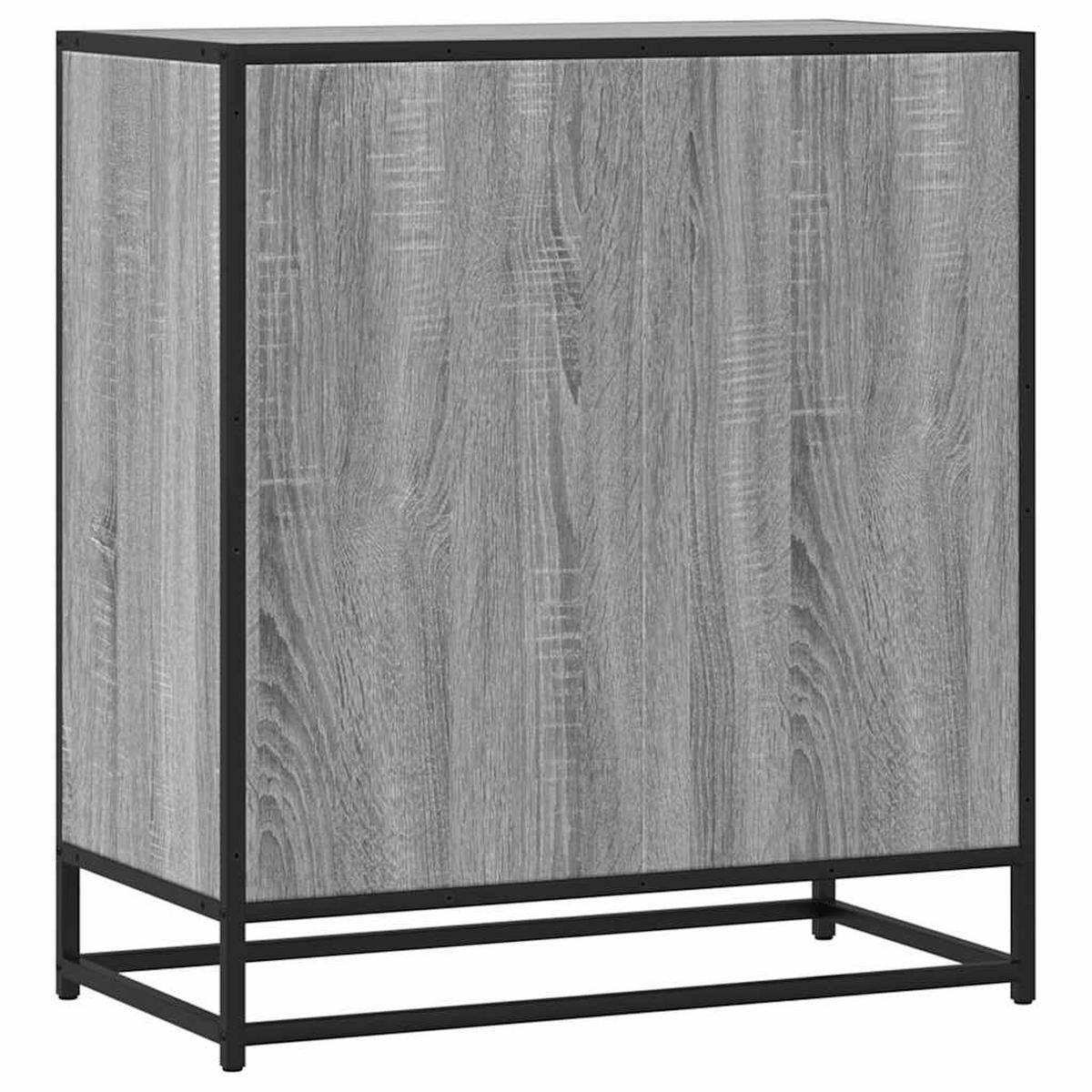 KOMMODE Sopi für Wohnzimmer Grau Sonoma 68x35x76 cm - Grau, Holz (68/76/35cm) - DELUKE