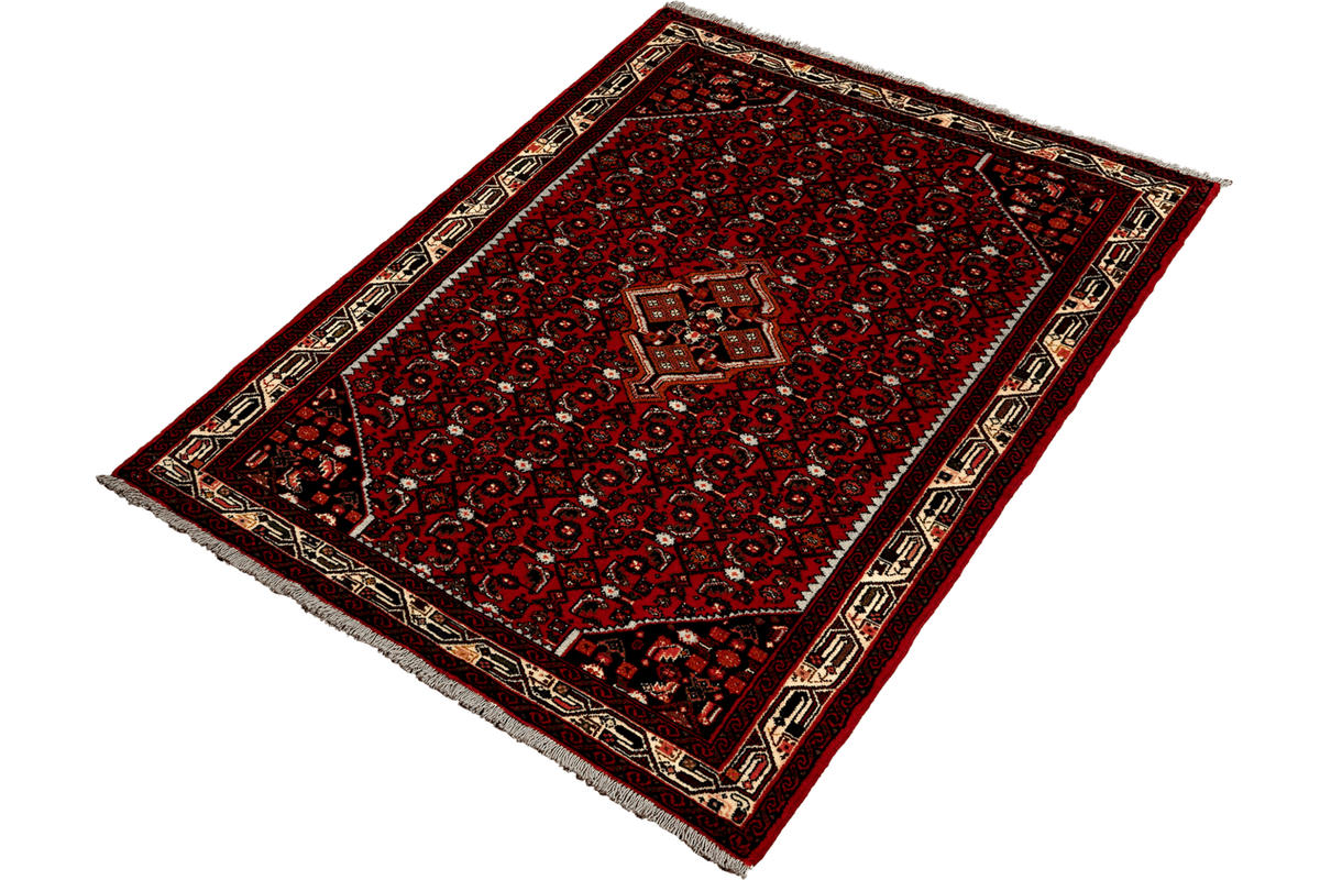 ORIENTTEPPICH handgeknüpft Assadabad Rot 161/106 cm Schurwolle - Rot, Textil (106/161cm) - Looma