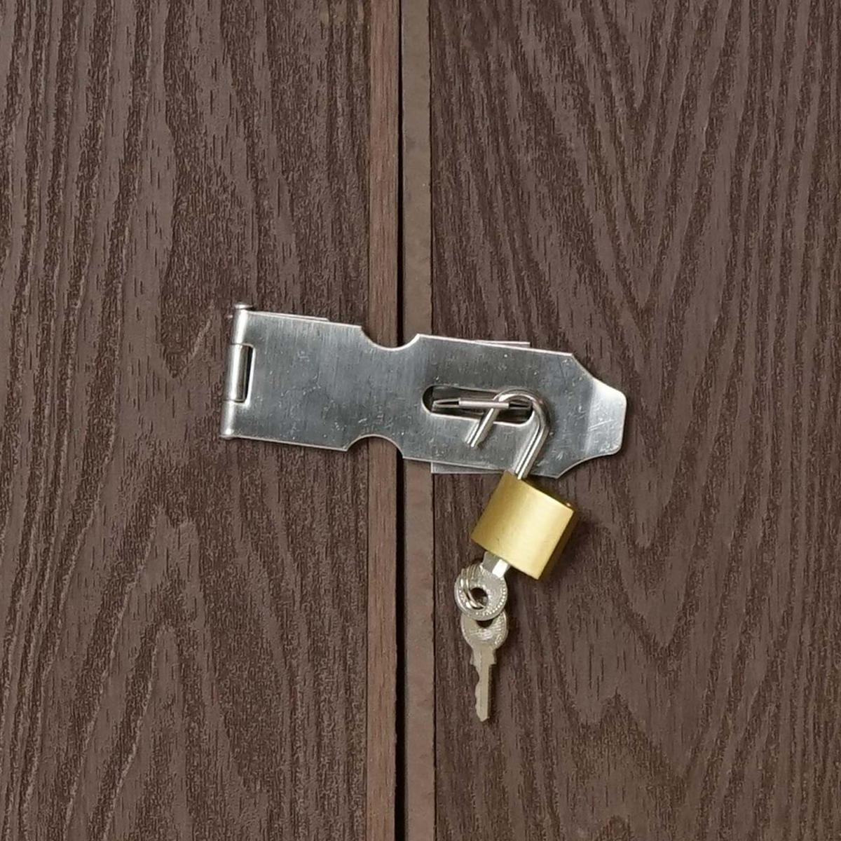 MÜLLTONNENBOX XL 2er-/4er-WPC HxBxT 117x142x102cm Metall Holzoptik erweiterbar Braun - Braun, Metall (142/117/102cm) - PROREGAL