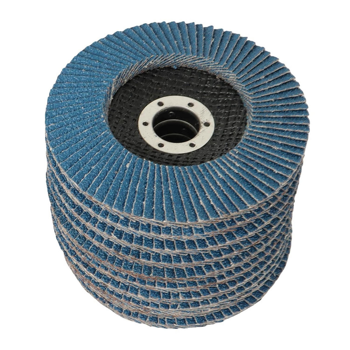 SCHLEIFSCHEIBEN – 10 Stück, 115 mm x 22 mm, Körnung 80 - Blau, Metall (11.5/11.5/1cm) - DCA