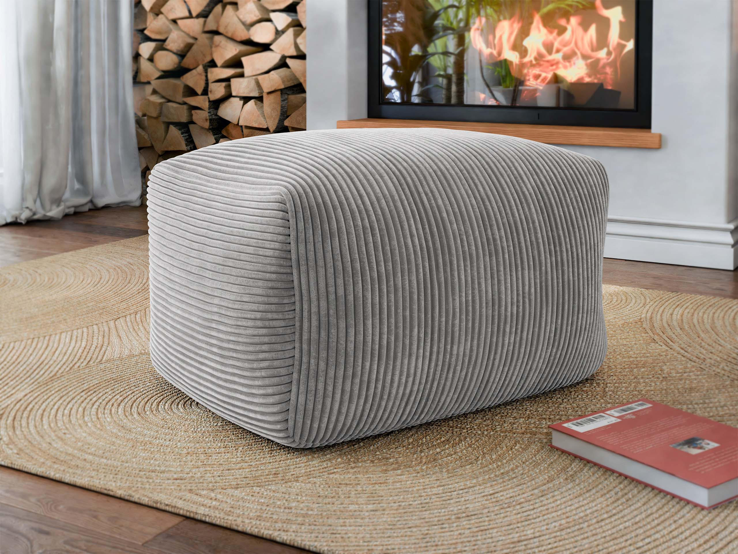 SITZSACK Easy Cord - Grau, Textil (60/40/70cm) - MIRJAN24