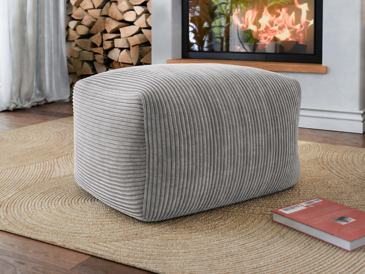 SITZSACK Easy Cord - Grau, Textil (60/40/70cm) - MIRJAN24