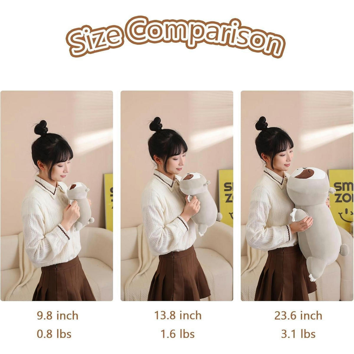 PLÜSCHKISSEN Faultier 60 cm - Braun, Textil (20.3/20.3cm)