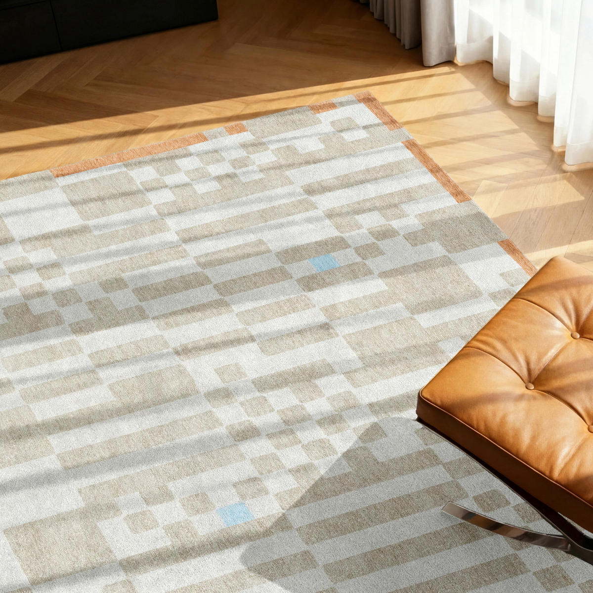 PREPROGA Chess Greyhound 200/280 cm - bež, umetna masa/tekstil (200/280cm) - Louis De Poortere