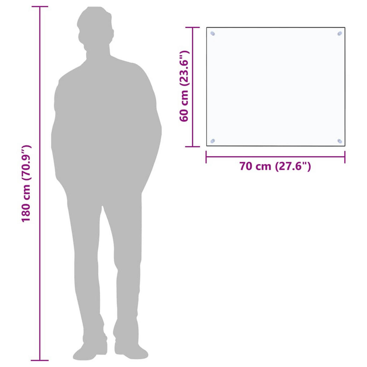 KÜCHENRÜCKWAND Glas 70x60 cm Transparent Wand-Spritzschutz - Transparent, Glas (70/60/0.6cm) - DELUKE