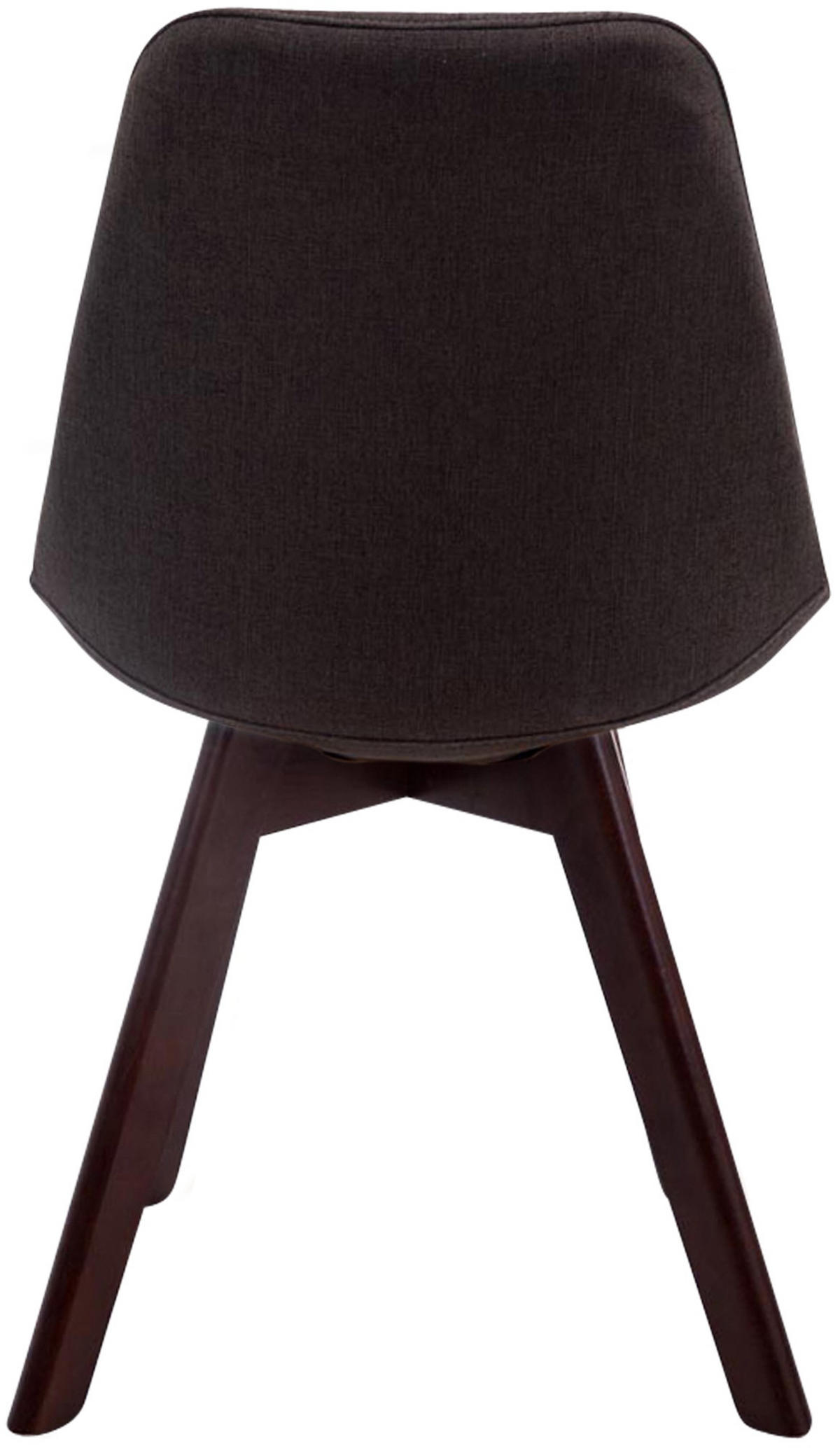 STUHL Stoff dunkelgrau - Dunkelgrau/Walnussfarben, Holz/Textil (48/84/55cm) - CLP