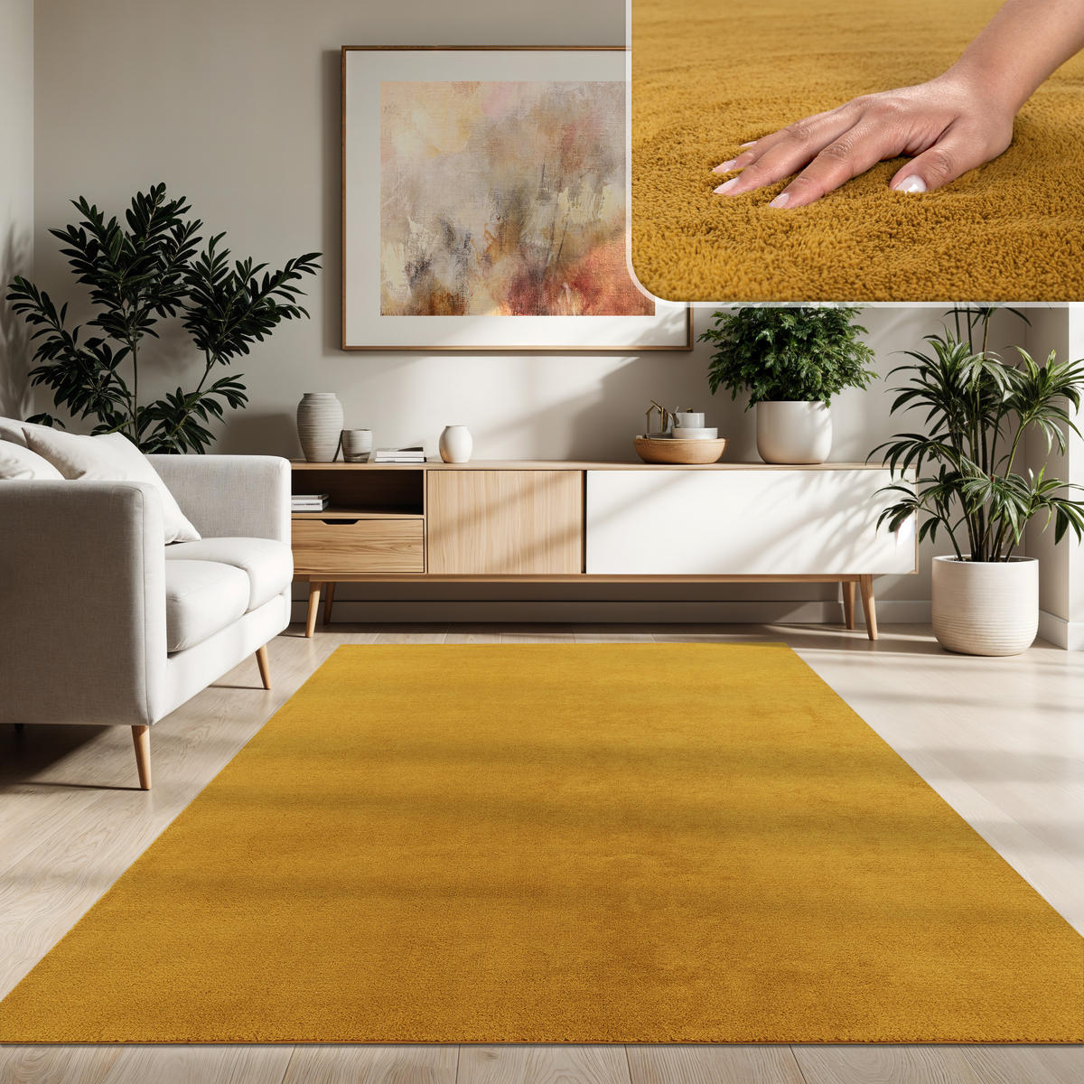 KURZFLORTEPPICH 200/280 cm Cadiz 630 - Gelb, Textil (200/280cm) - Paco Home