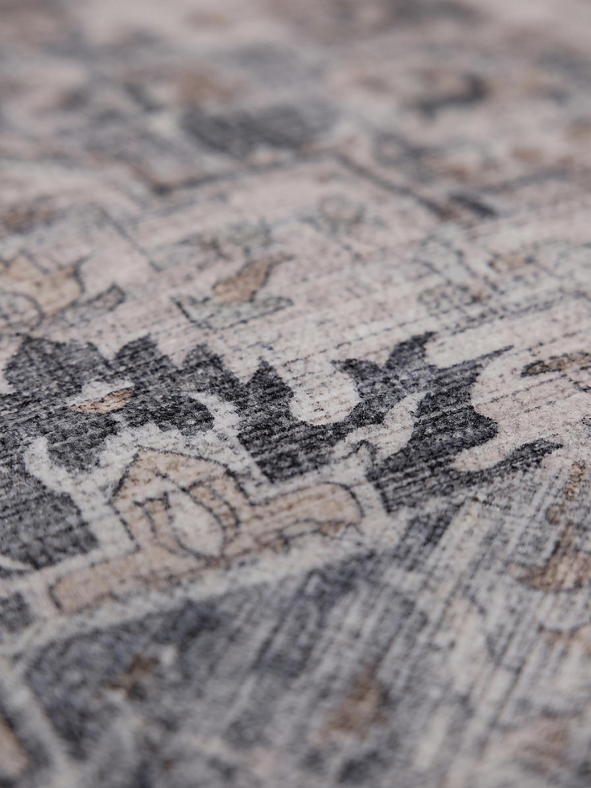 TEPPICH Kurzflor, waschbar, mit Medaillon, VERNANTE in Beige-Grau, 200 x 290 cm - Beige, Textil (200/290cm) - KADIMA DESIGN