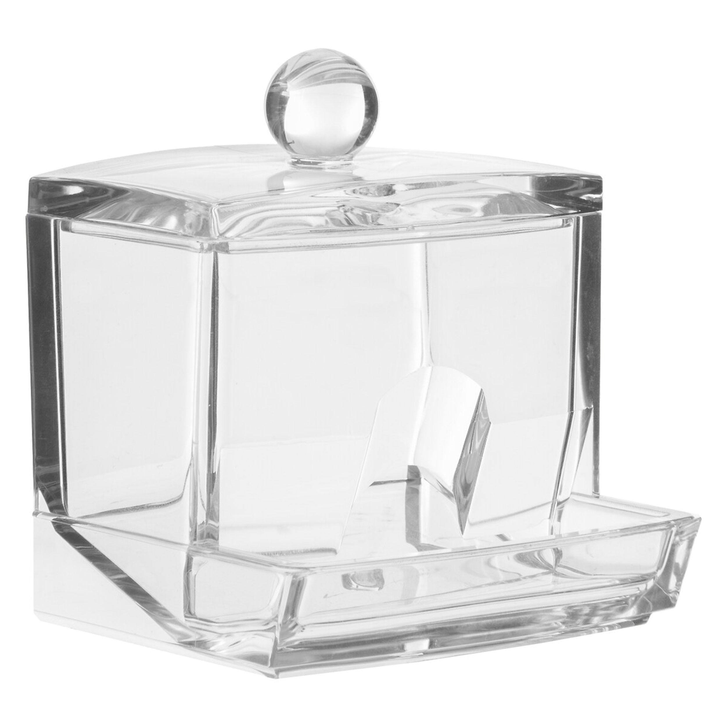 WATTESTÄBCHEN-SPENDER Selena, Kunststoff, 9 x 8 x 9.9 cm - Beige, Kunststoff (8.3/10/9.3cm) - 5five Simply Smart