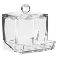 WATTESTÄBCHEN-SPENDER Selena, Kunststoff, 9 x 8 x 9.9 cm - Beige, Kunststoff (8.3/10/9.3cm) - 5five Simply Smart