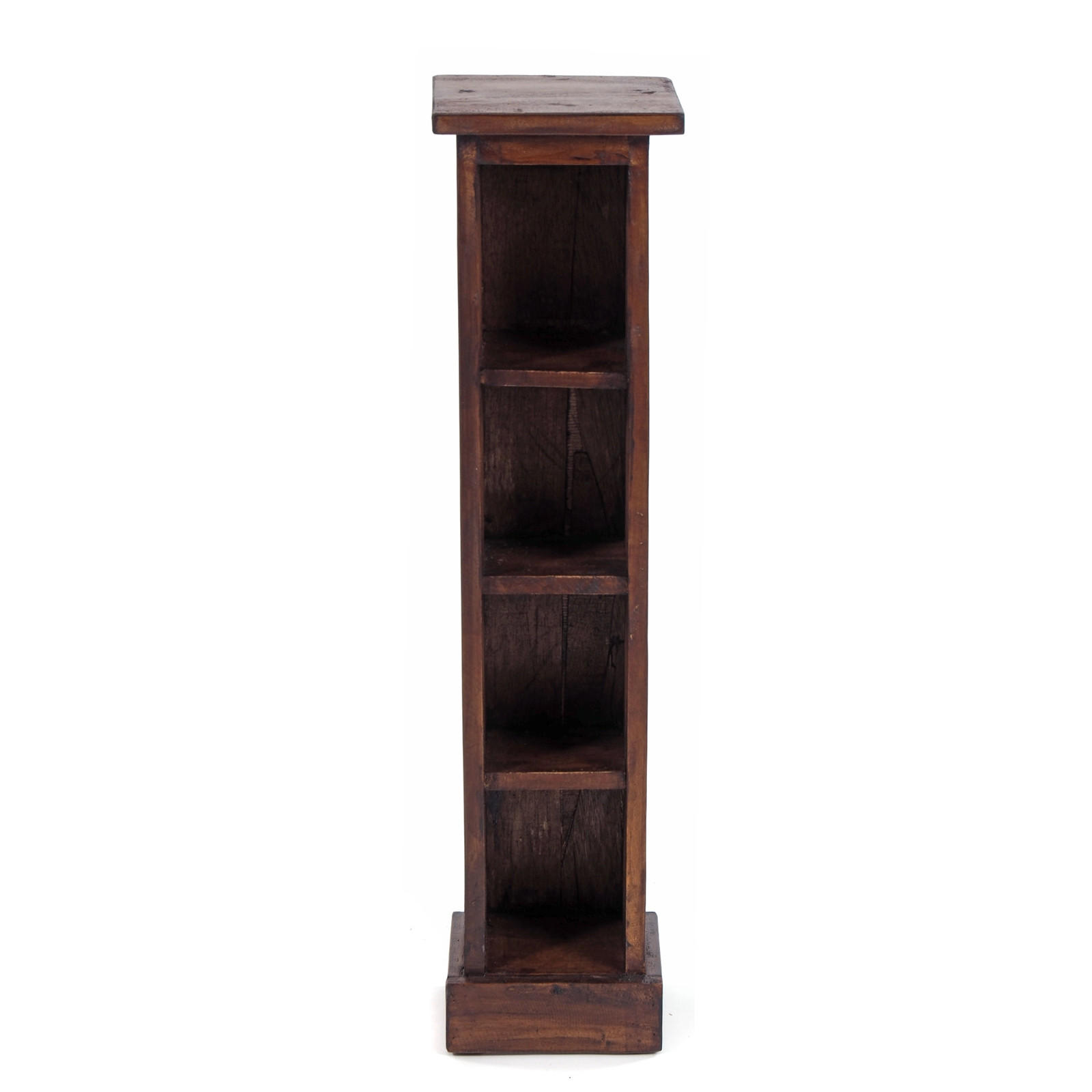 CD REGAL TOWER Mahagoni Massivholz, 4 Fächer 02 hellbraun - Hellbraun, Holz (16/76/15cm) - DESIGN DELIGHTS