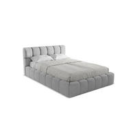 POLSTERBETT mit Bettkasten und Lattenrost 160x228 Grau - Hellgrau/Schwarz, Kunststoff/Textil (140/200cm) - Makamii