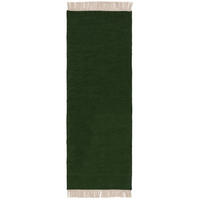 WOLLTEPPICH Liv Dunkelgrün 70x200 cm - Dunkelgrün, Textil (70/200cm) - benuta Pop