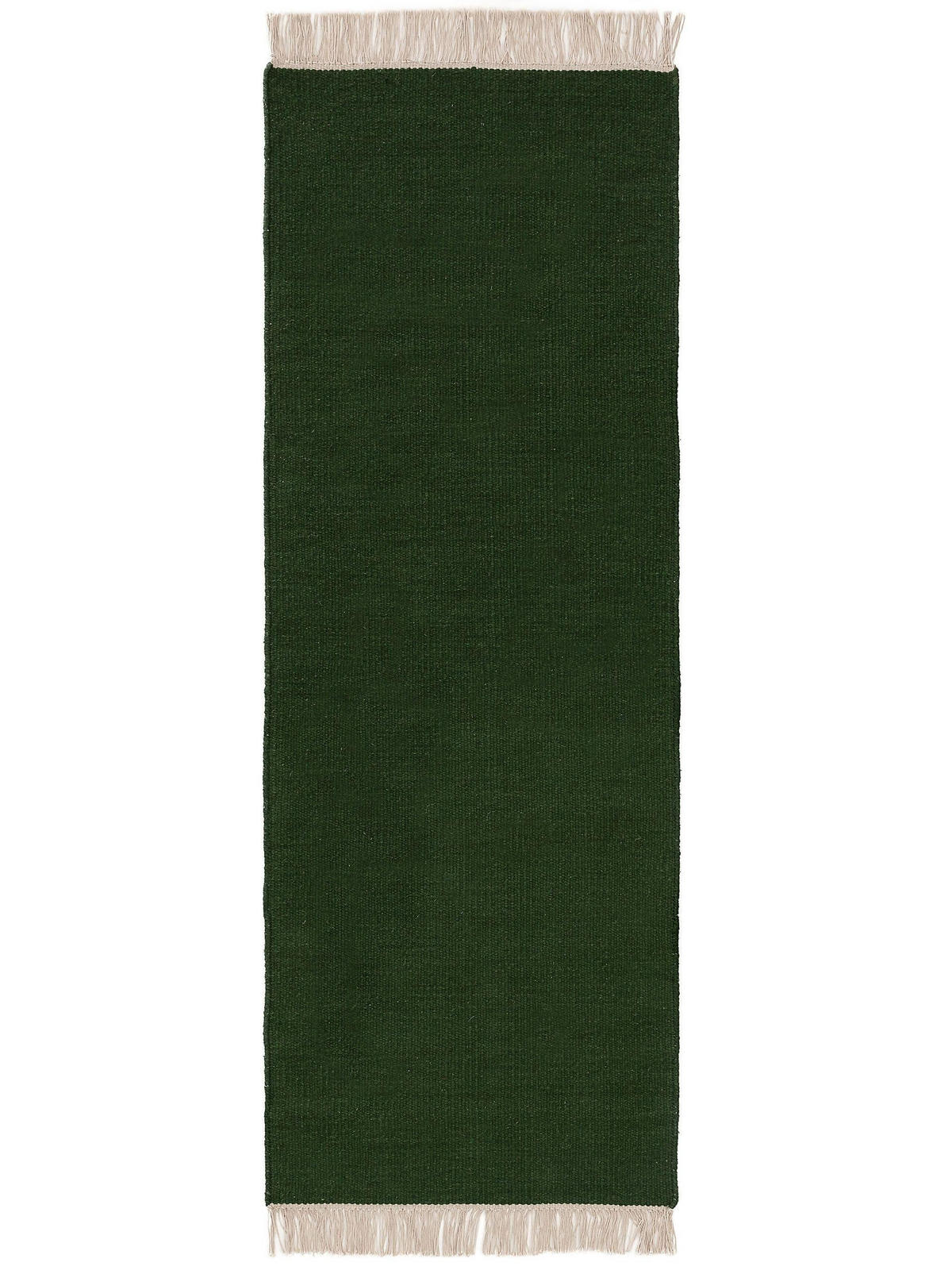 WOLLTEPPICH Liv Dunkelgrün 70x200 cm - Dunkelgrün, Textil (70/200cm) - benuta Pop