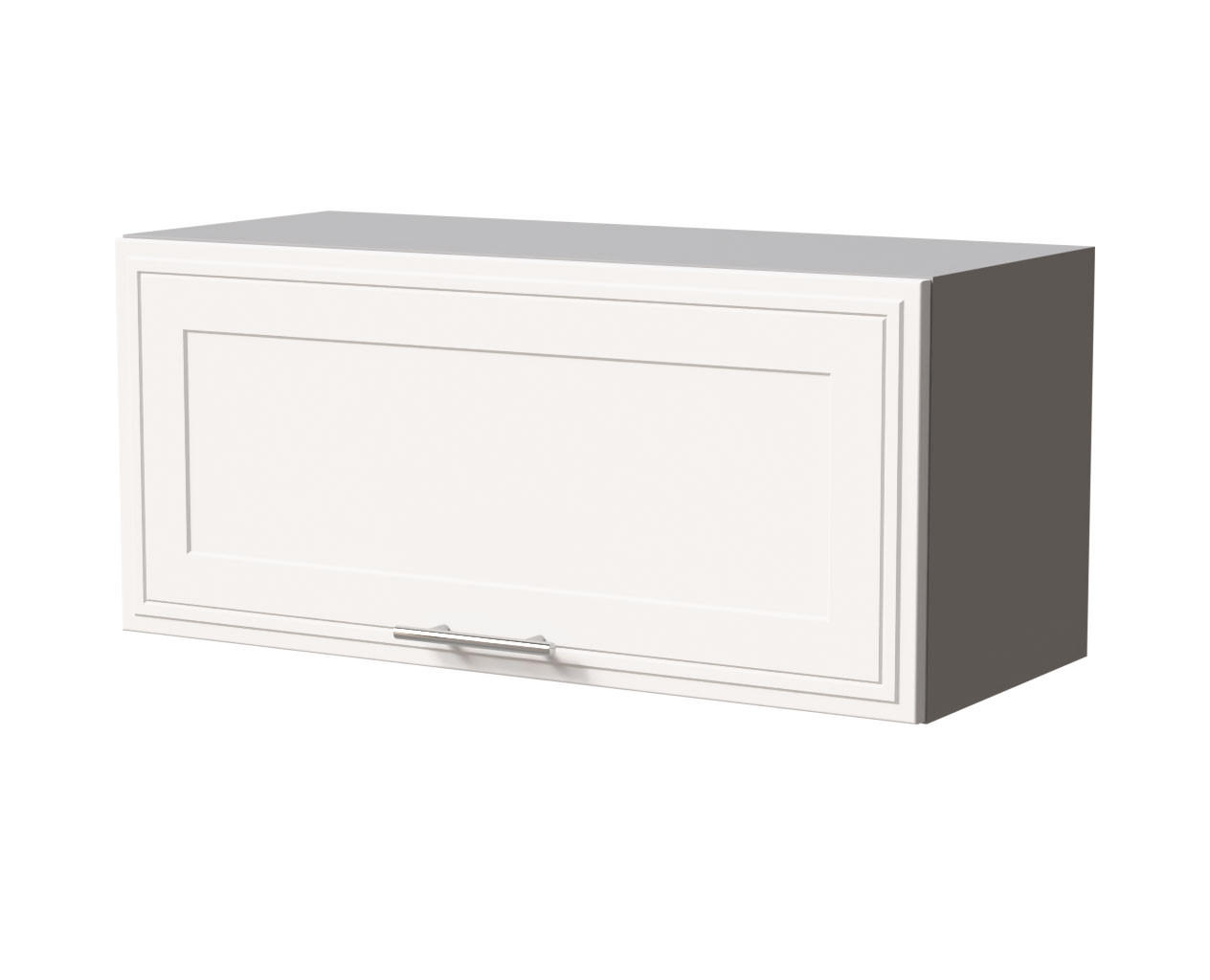 KLAPPHÄNGESCHRANK Salo W4B/80 Grau / Weiß Matt 80 / 32,5 / 36cm - mit Blum Aventos Klappenbeschlag - Weiß/Grau, Holz/Holzwerkstoff (80/36/32.5cm) - Feldmann-Wohnen