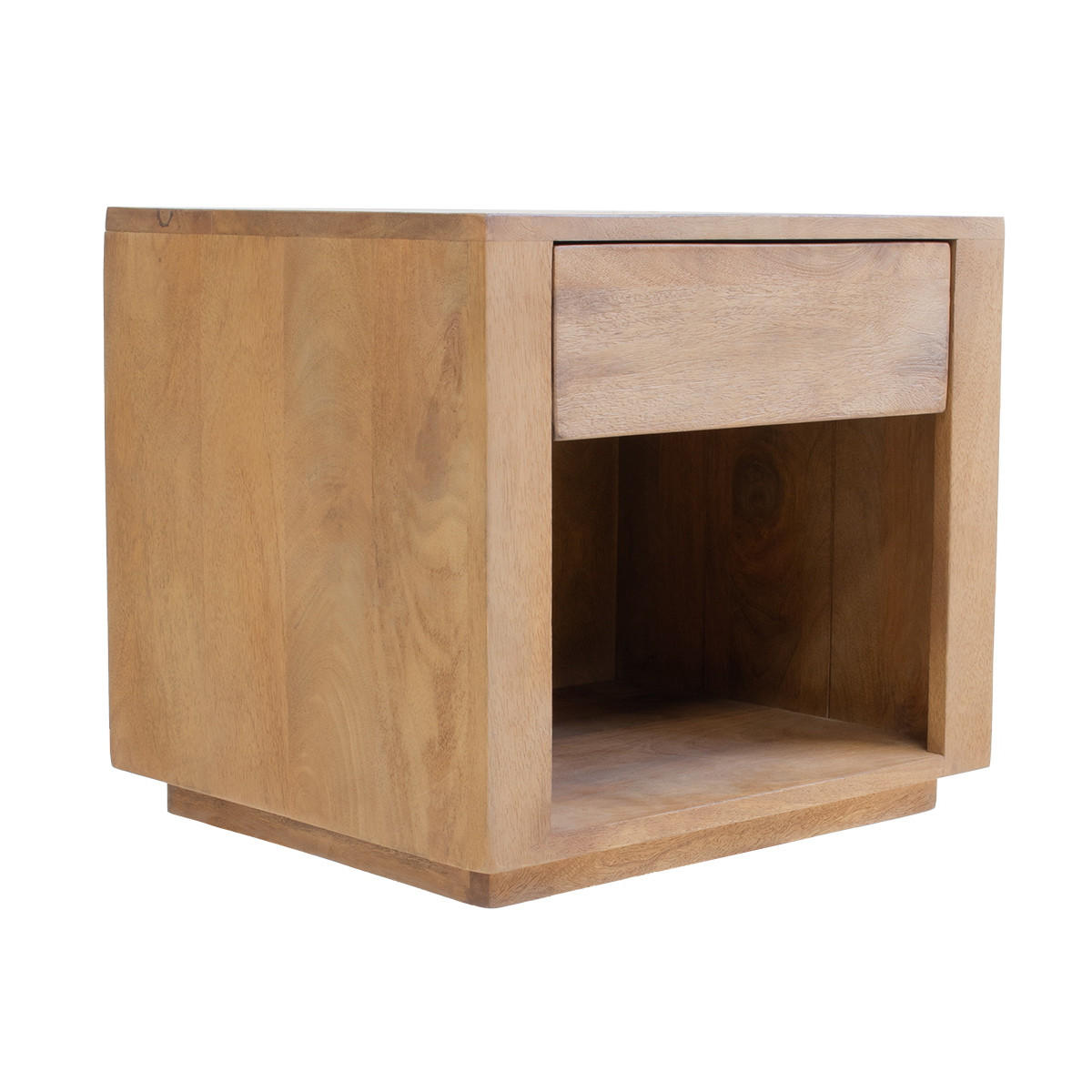 NACHTTISCH hängend aus Holz, natürlich - Braun, Holz (45/40/38cm) - Giga Meubel