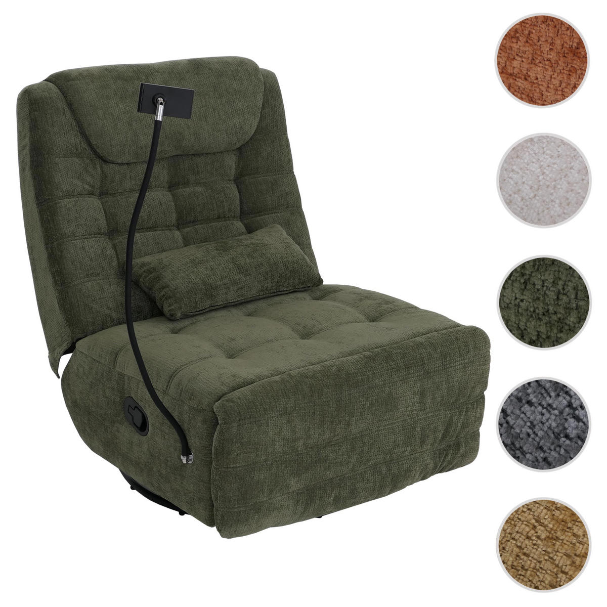 RELAXSESSEL Grün - Grün, Textil (82/96/163cm) - MCW