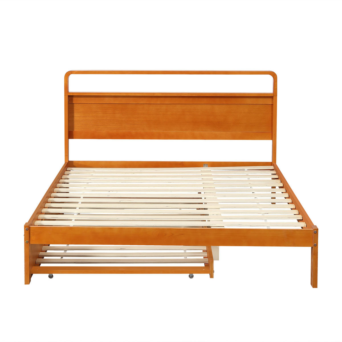 HOLZBETT 140/200 cm DE-32713 mit Ausziehbett Natur - Naturfarben, Holz (140/200cm) - ComfortXL