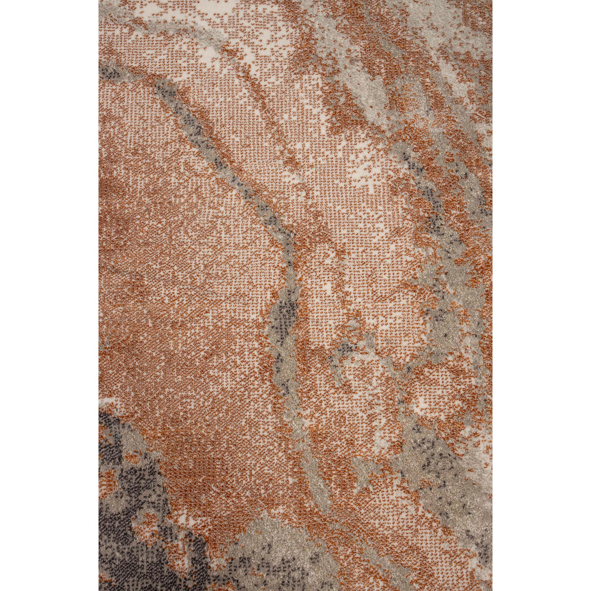 TEPPICH Solar Rund 240 cm Grau/ Terra - Grau, Kunststoff (240/240cm) - Zuiver