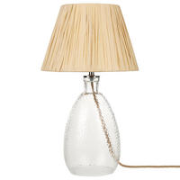 TISCHLAMPE Blanco 30/30/54 cm - Naturfarben, Glas (30/30/54cm) - Beliani