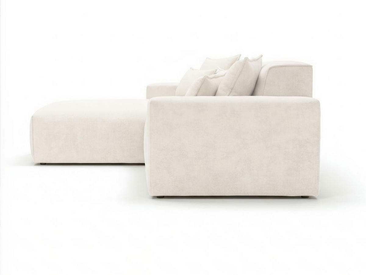 ECKSOFA Leni Creme Links - Creme, Holz/Textil (265/180cm) - Graingold