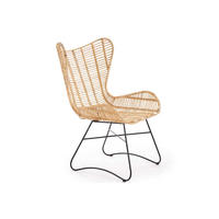 GARTENSESSEL ARDENS Boho, beige/schwarz - Beige/Schwarz, Kunststoff (103/70/69cm) - KONSIMO®