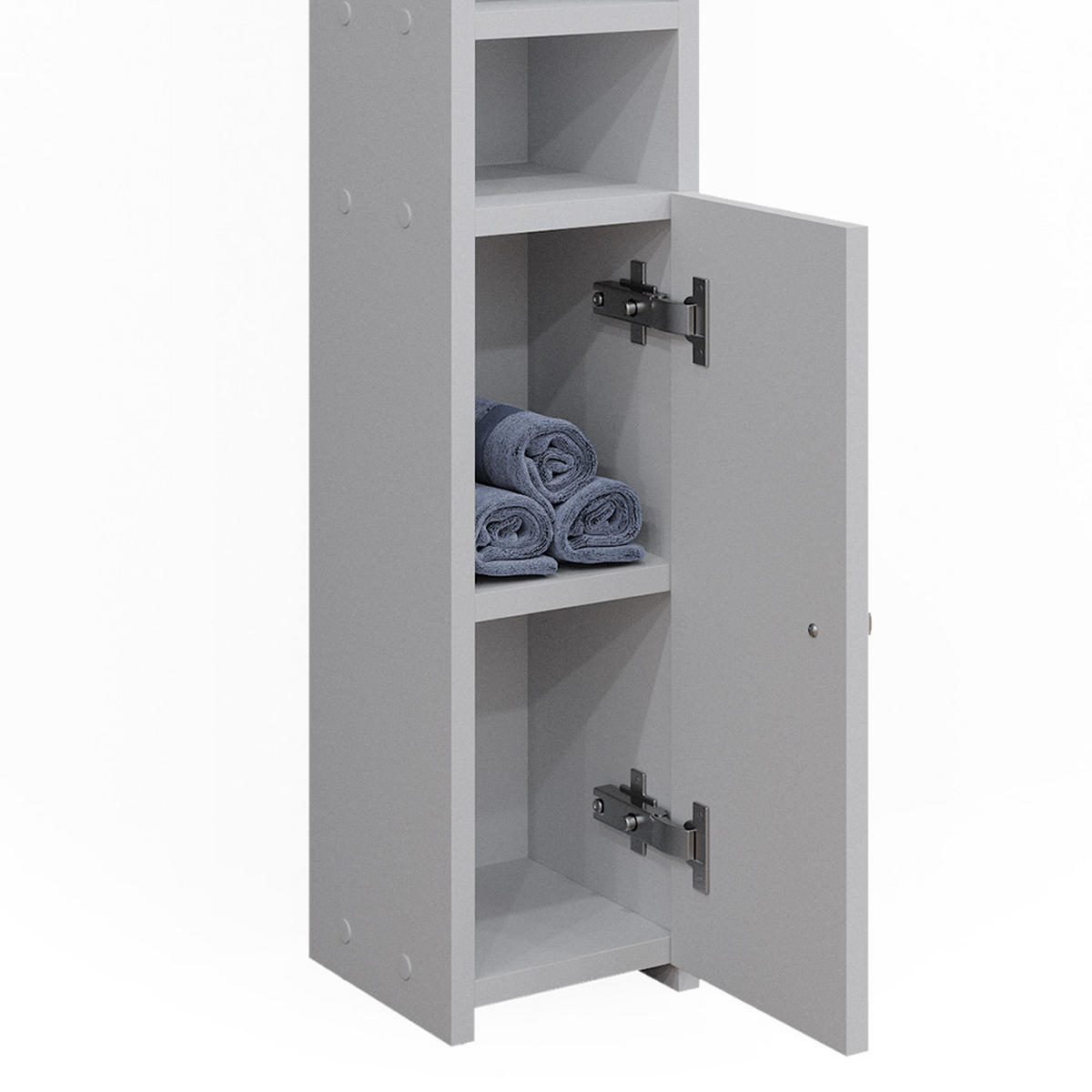 TOILETTENPAPIERSCHRANK Fynn Weiß 17.6 x 82.2 cm mit 1 Tür - Weiß, Holzwerkstoff (17.6/82.2/19.2cm) - Vicco