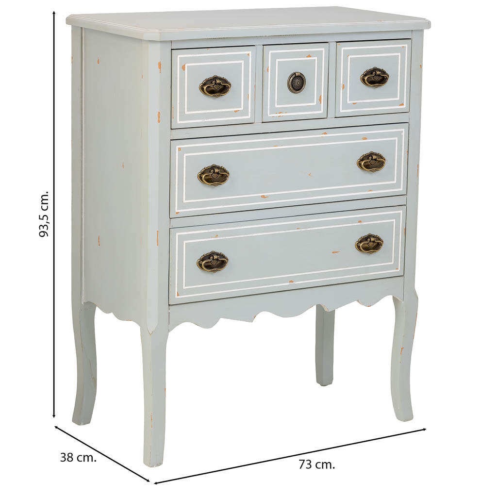 Thumbnail - Wanderlust Holzkommode, Grau, Holz, 73x93x38 cm, Wohnzimmer, Kommoden & Sideboards, Kommoden