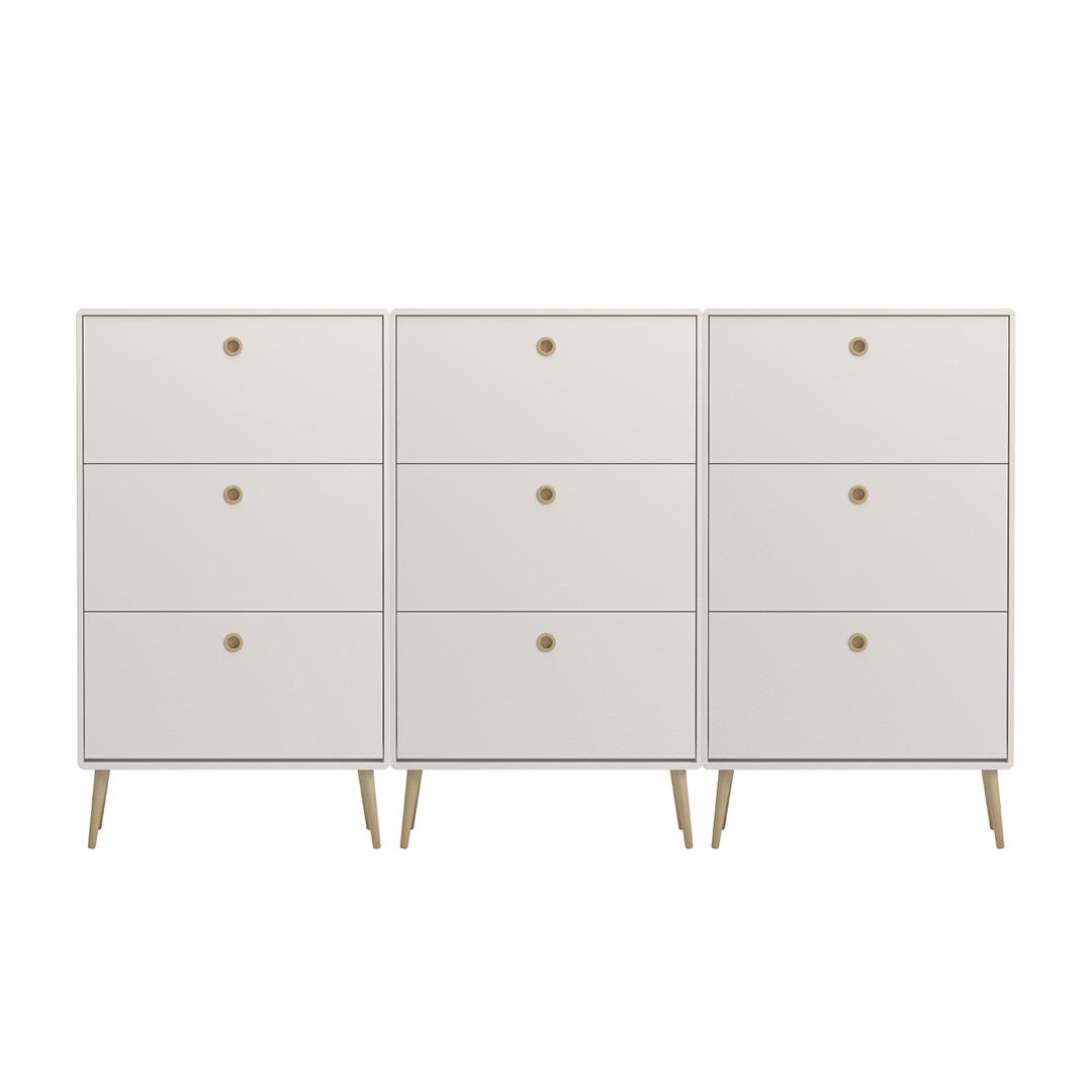 SKOSKÅP Softline 246 x 26 x 141 cm – vit 141/246/26 cm