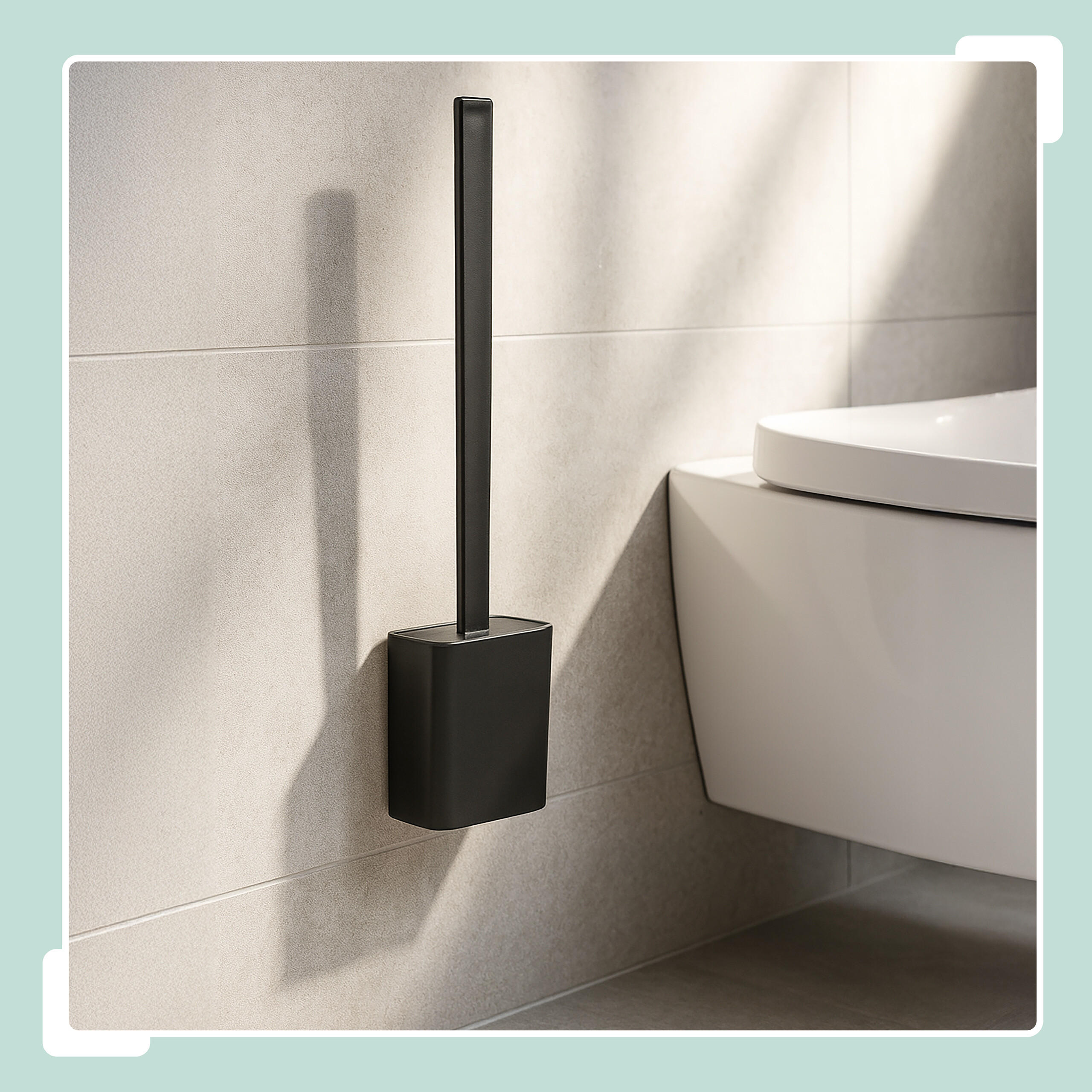 TOILETTENBÜRSTE - Schwarz, Kunststoff (9.5/35.5/4cm) - Relaxdays