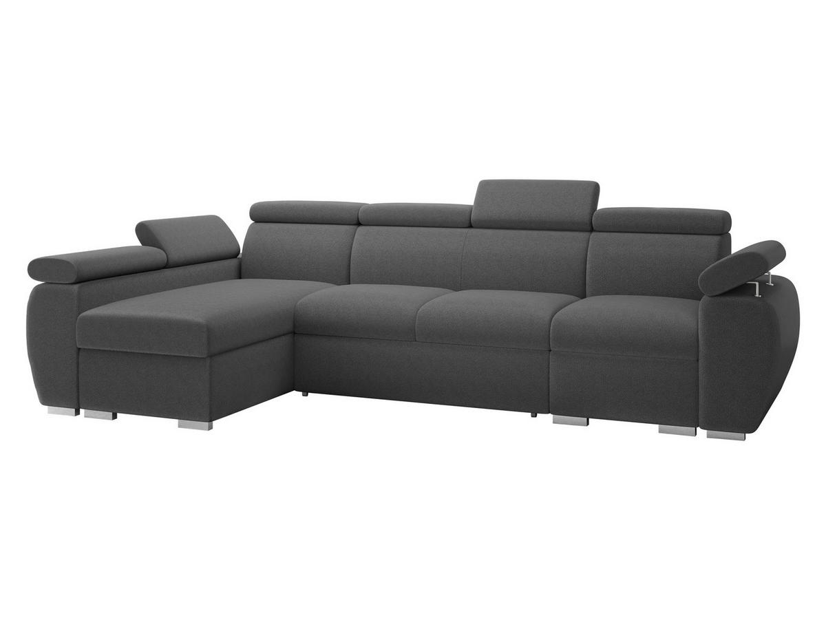 ECKSOFA Boston LCP, Seite: Links LCP+2R+1P(65) - Silberfarben/Grau, Holz/Textil (320/170cm) - MIRJAN24