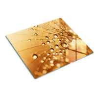 GLASPLATTE 60x52 cm Löwenzahn - Braun, Glas (60/0.4/52cm) - TULUP