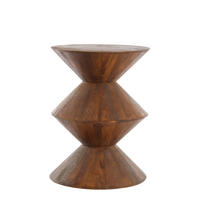 BEISTELLTISCH Larus Braun Ø45/60 cm - Dunkelbraun, Holz (45/45/60cm) - Light & Living