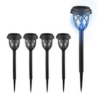 SOLARLAMPEN Set - Schwarz, Kunststoff (10/10/42.5cm) - Relaxdays