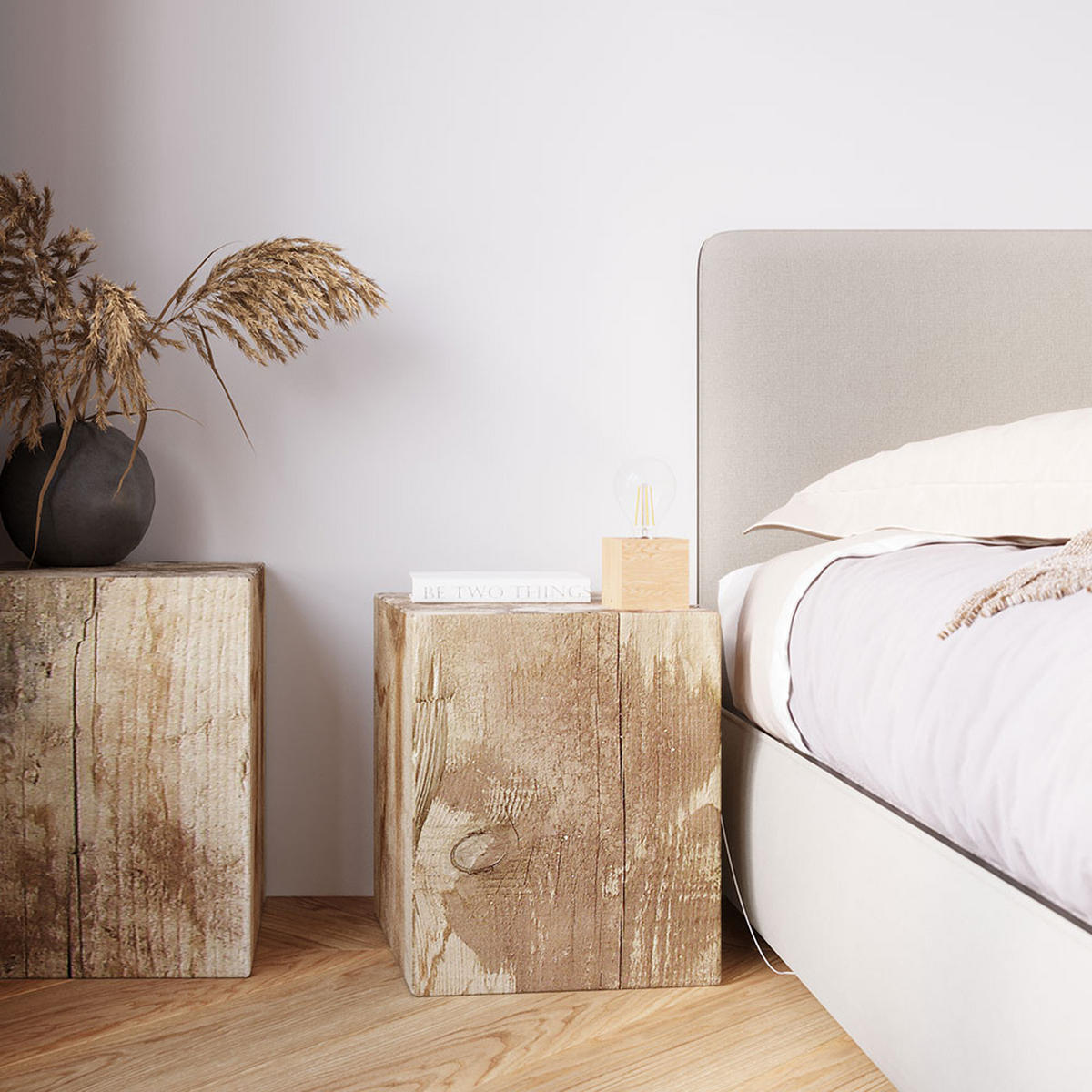 TISCHLEUCHTE ARIZ Holzoptik Braun - Braun, Holz (10/10/10cm)