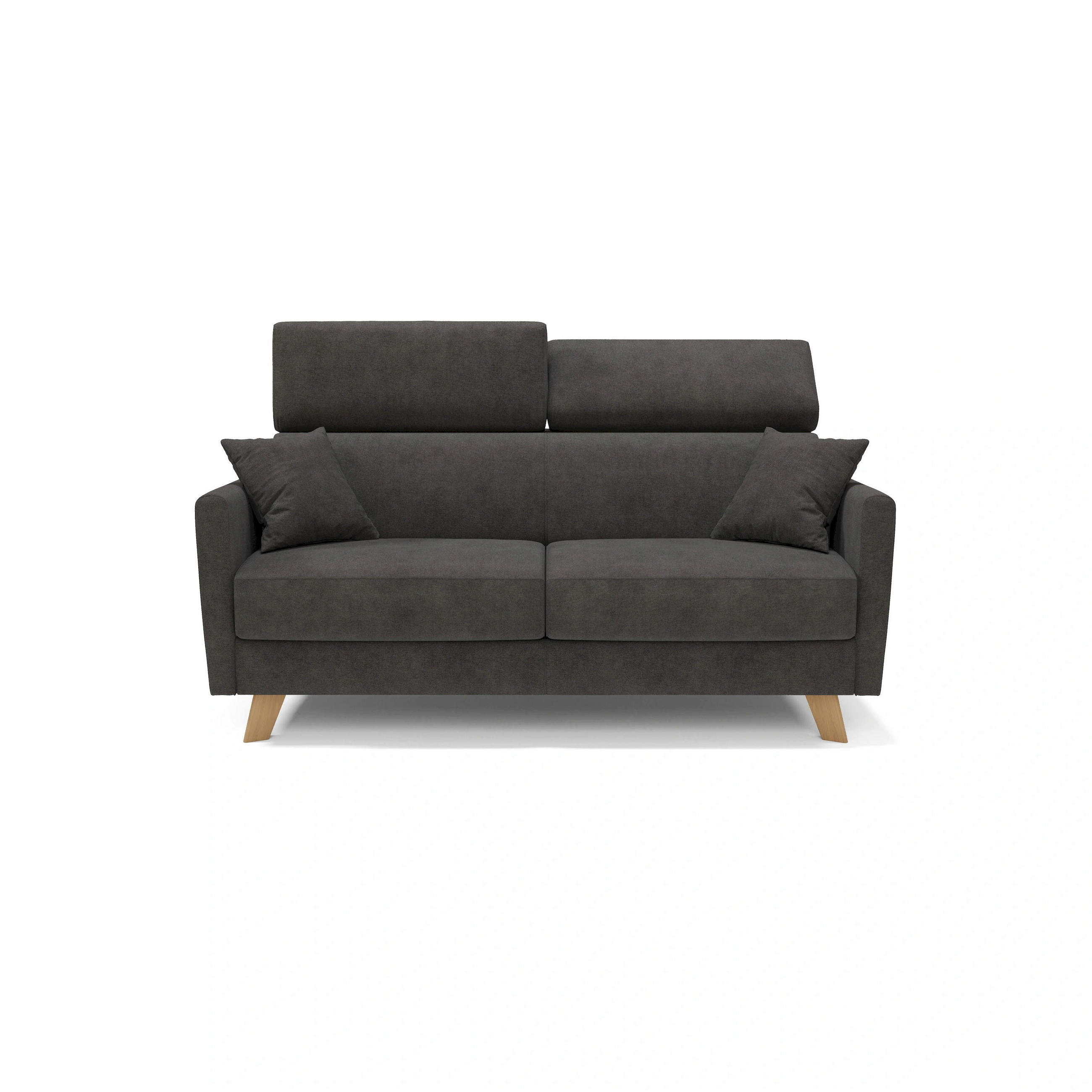 SCHLAFSOFA Francy - Anthrazit, Metall (160/92/97cm) - Divani.store